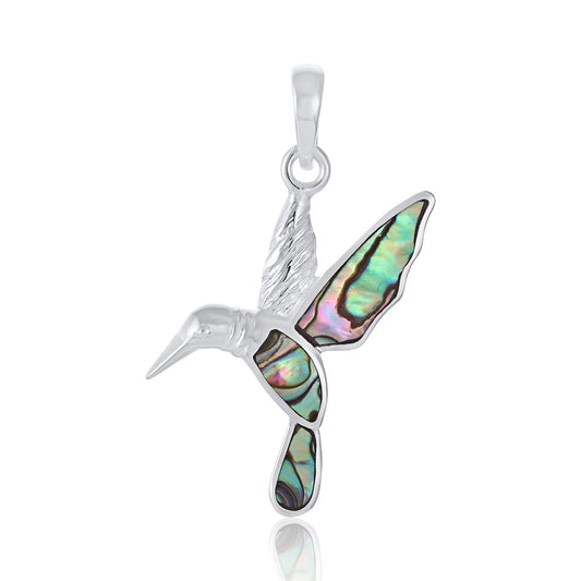 Sterling Silver Abalone Shell Bird Pendant SPD4036