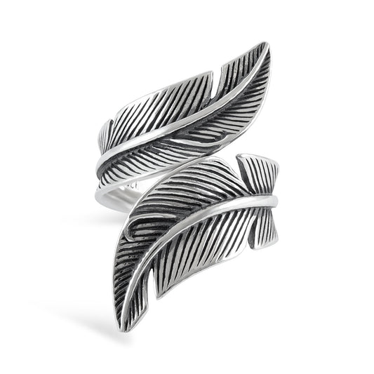 Sterling Silver Leaf Detail Ring