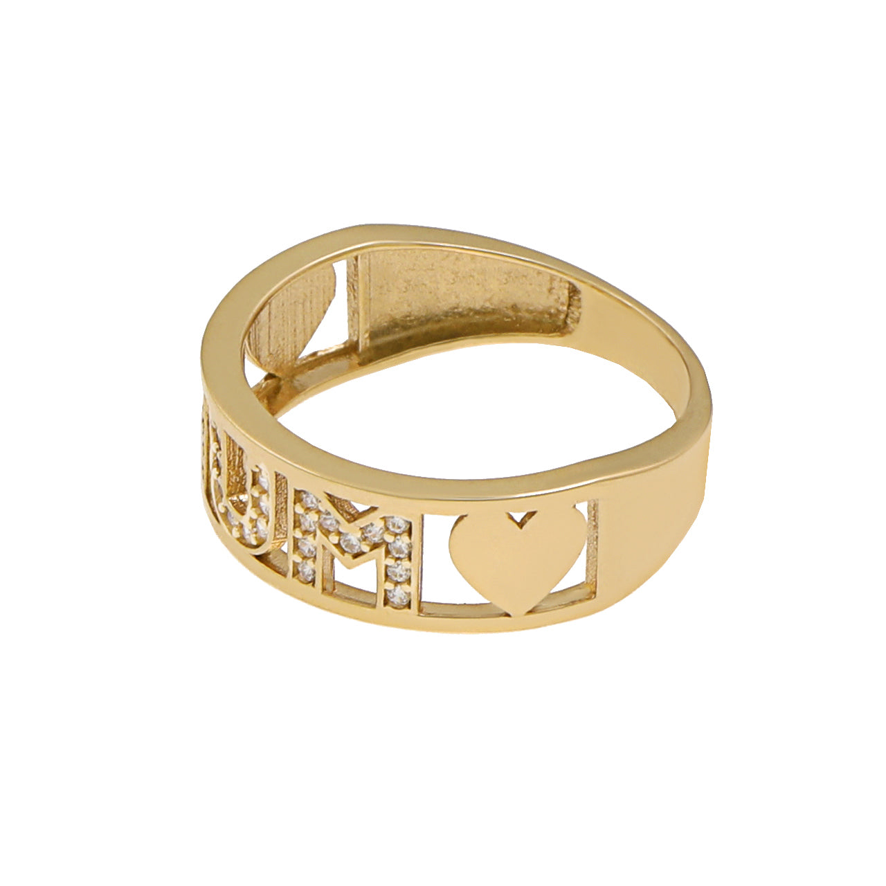 9ct Yellow Gold Cubic Zirconia Mum Ring