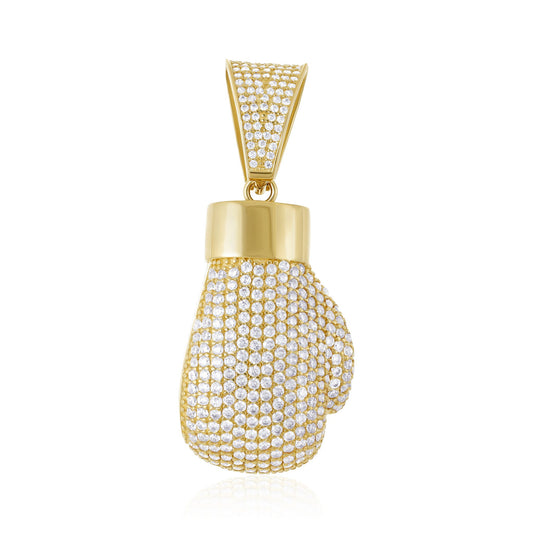 9ct Gold Boxing Glove Cubic Zirconia Pendant