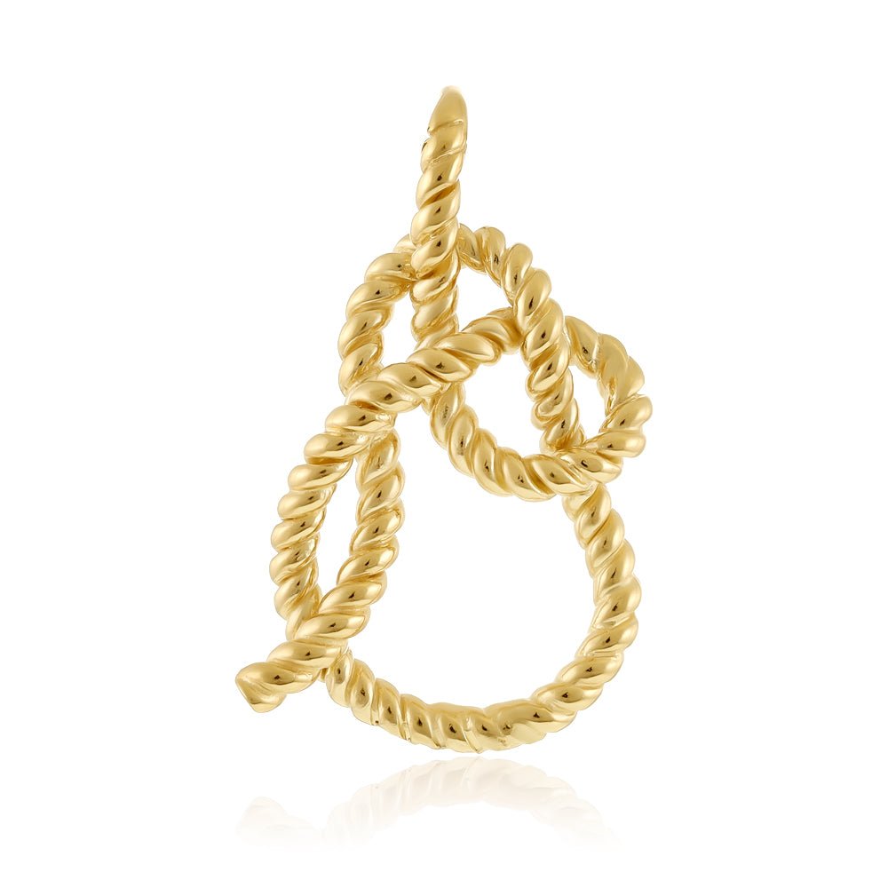 14ct Yellow Gold Plated Sterling Silver Knot Pendant