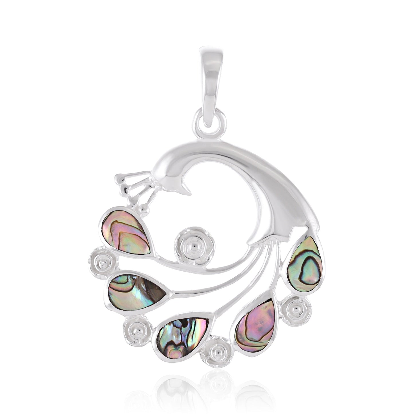 Sterling Silver Teardrop Abalone Shells Pendant SPD4041