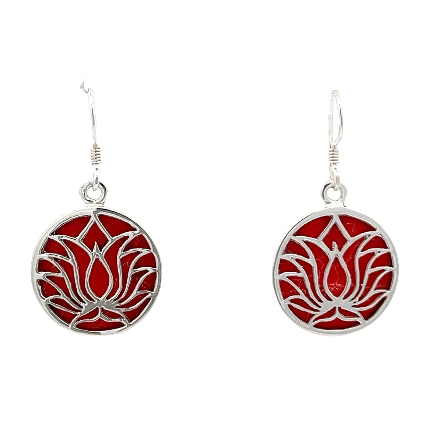 Sterling Silver Lotus Earrings SER4002