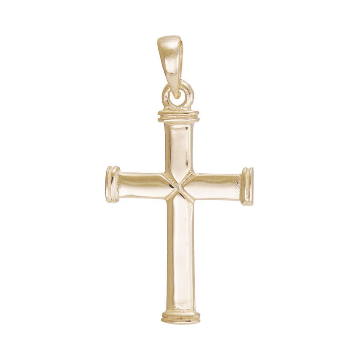 9ct Yellow Gold Plain Cross Pendant