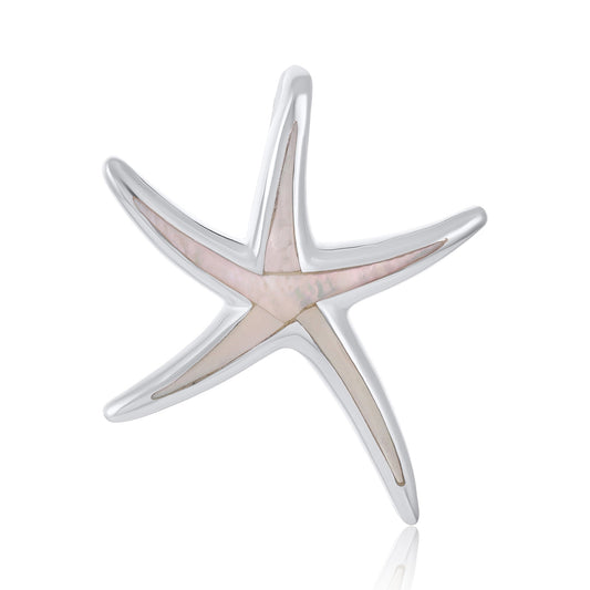 Sterling Silver Abalone Shell Starfish Pendant SPD4034