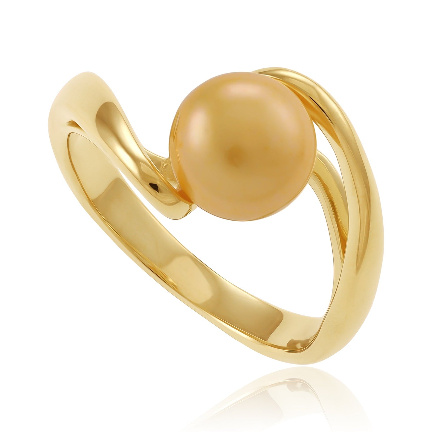 18ct Solid 3 Microns Gold Plated 925 Sterling Silver Pearl Ring PRN2004