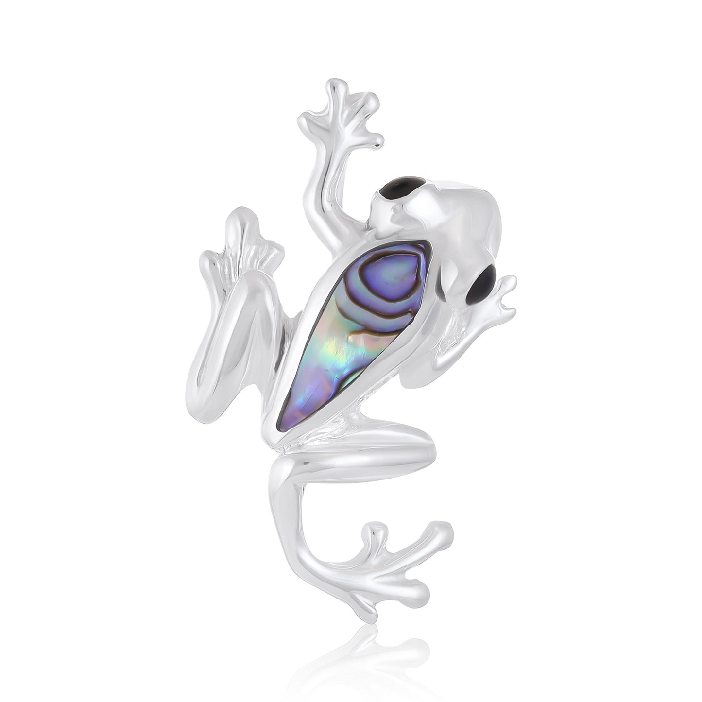 Sterling Silver Abalone Frog Pendant SPD4025