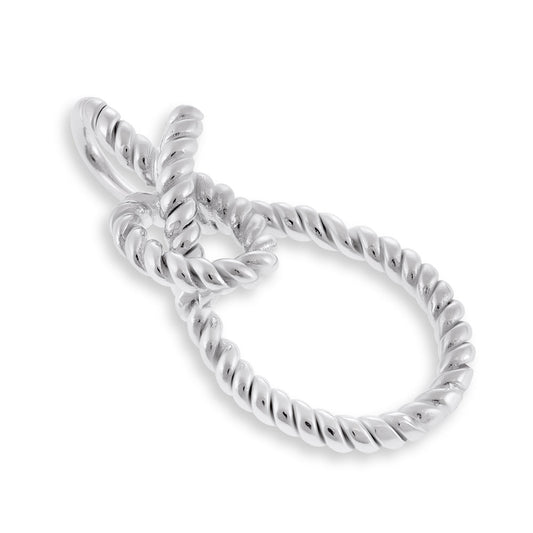 Sterling Silver Rhodium Plated Knot Pendant SPD1003