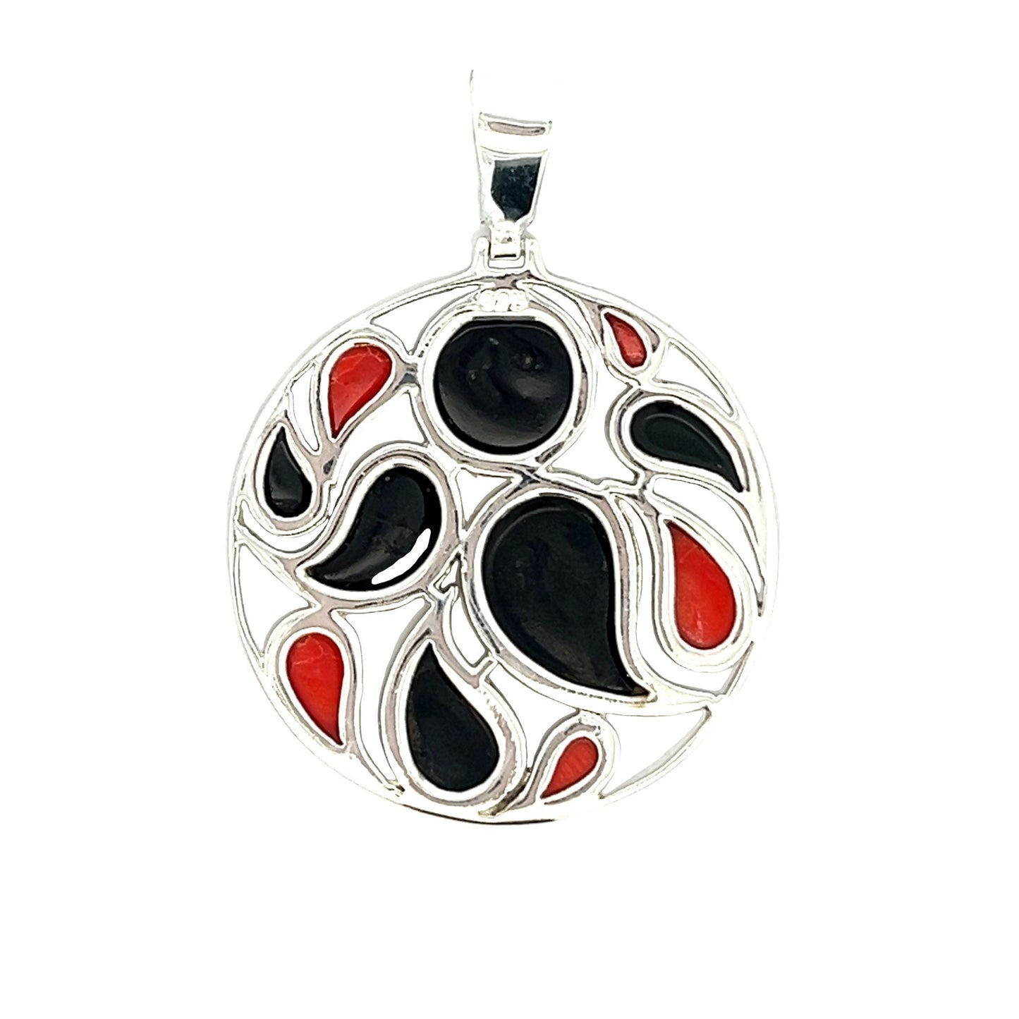 Sterling Silver Multi Color Of Mop Shell Pendant SPD4005