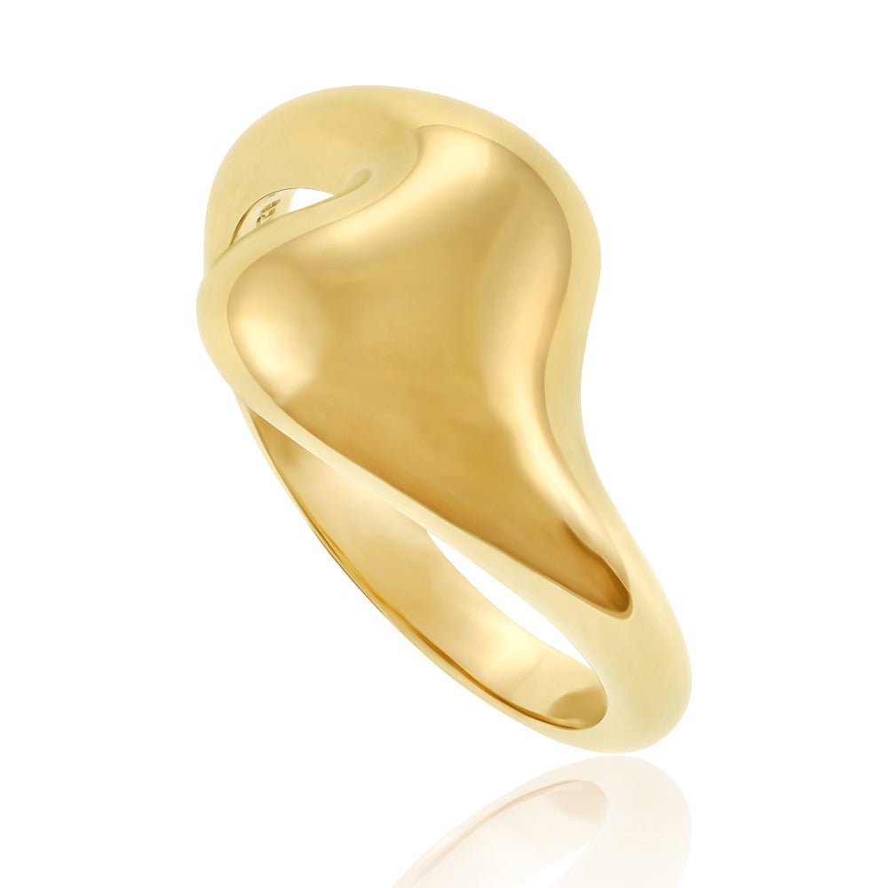 14k Gold Plated 1 Micron Wave Ring PRN1003