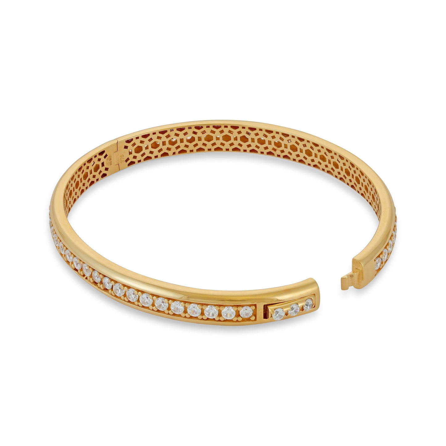 9ct Yellow Gold Cubic Zirconia Bangle