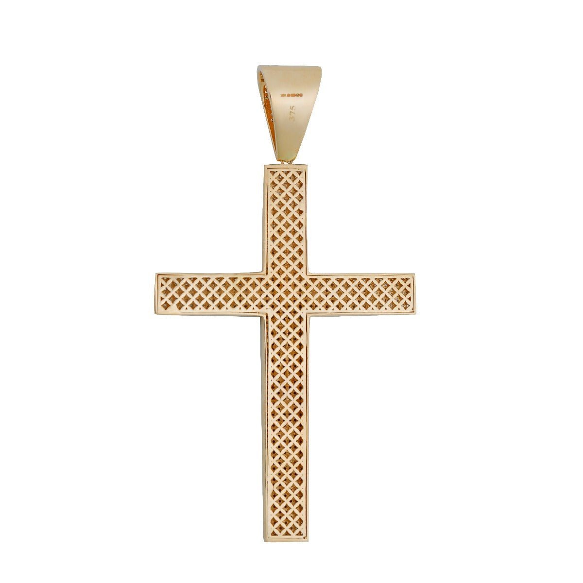 9ct Solid Yellow Gold Large Cross Pendant HPP0152