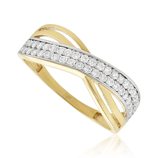 9ct Yellow Gold Cubic Zirconia Ring