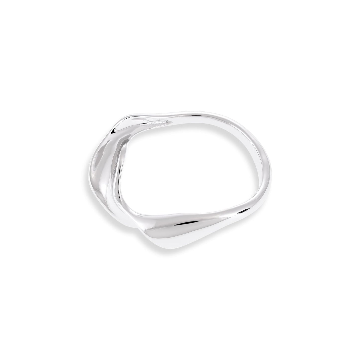 925 Silver Rhodium Plated Twisted Ring SRN3005