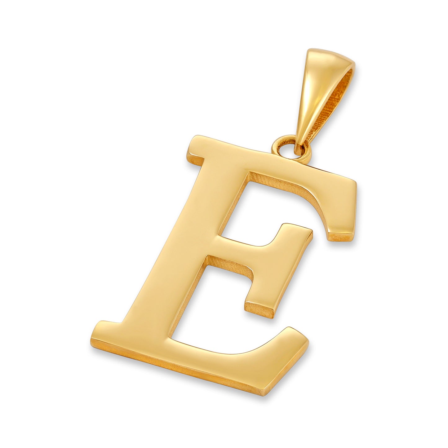 14ct Yellow Gold Initial Letter E Pendant