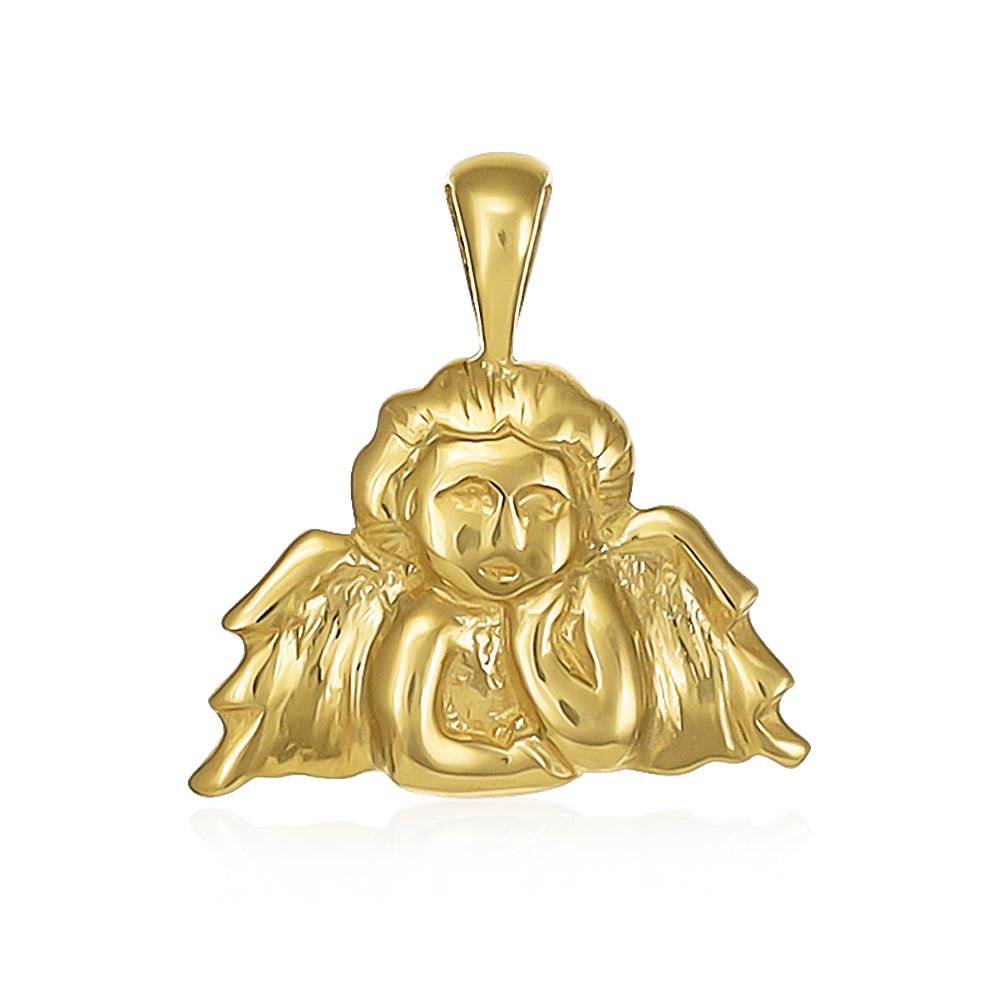 9ct Yellow Gold Resting Angel Pendant