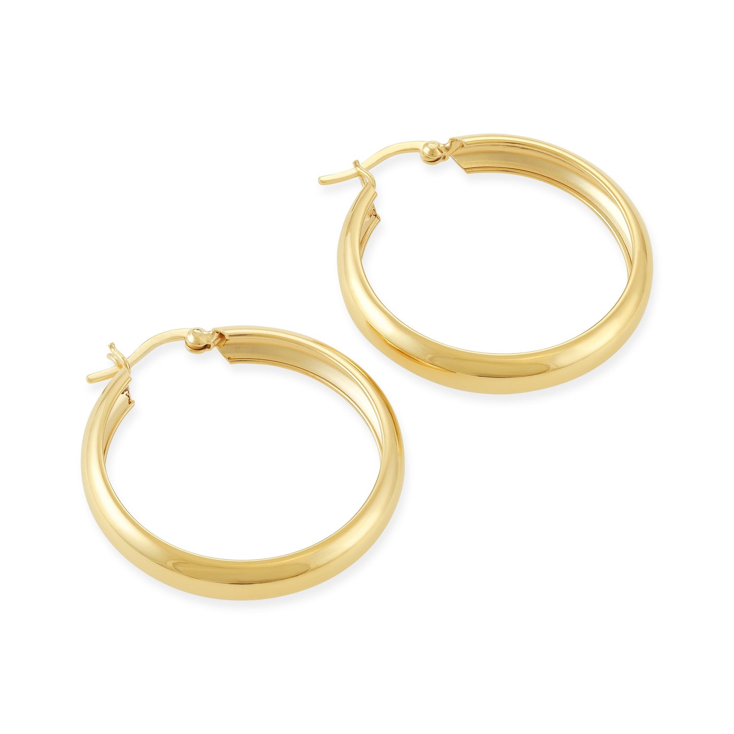 Gold-Plated Silver Hoop Earrings