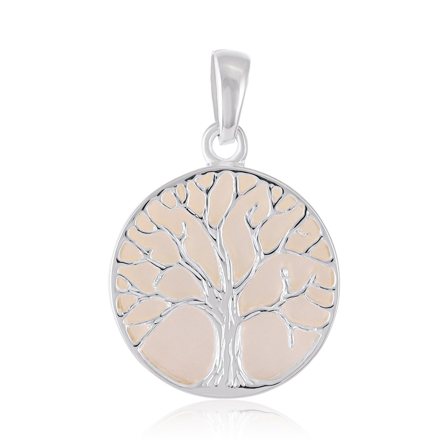 Sterling Silver Abalone Shell Tree Of Life Pendant SPD4044