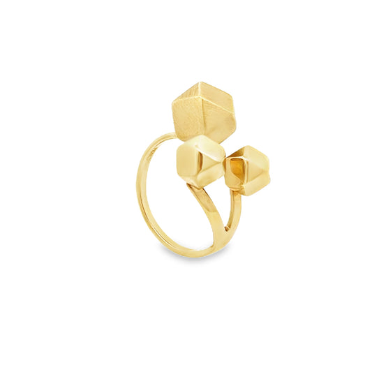 14ct Yellow Gold Geometrical Ring