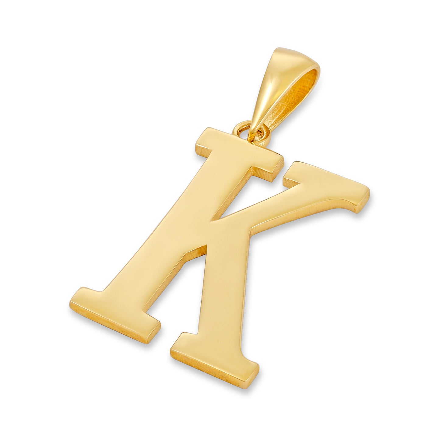 9ct Yellow Gold Initial Letter K Pendant