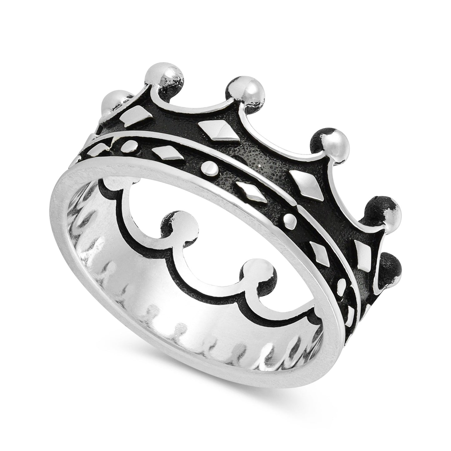 Sterling Silver Crown Ring