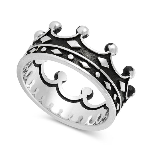 Sterling Silver Crown Ring