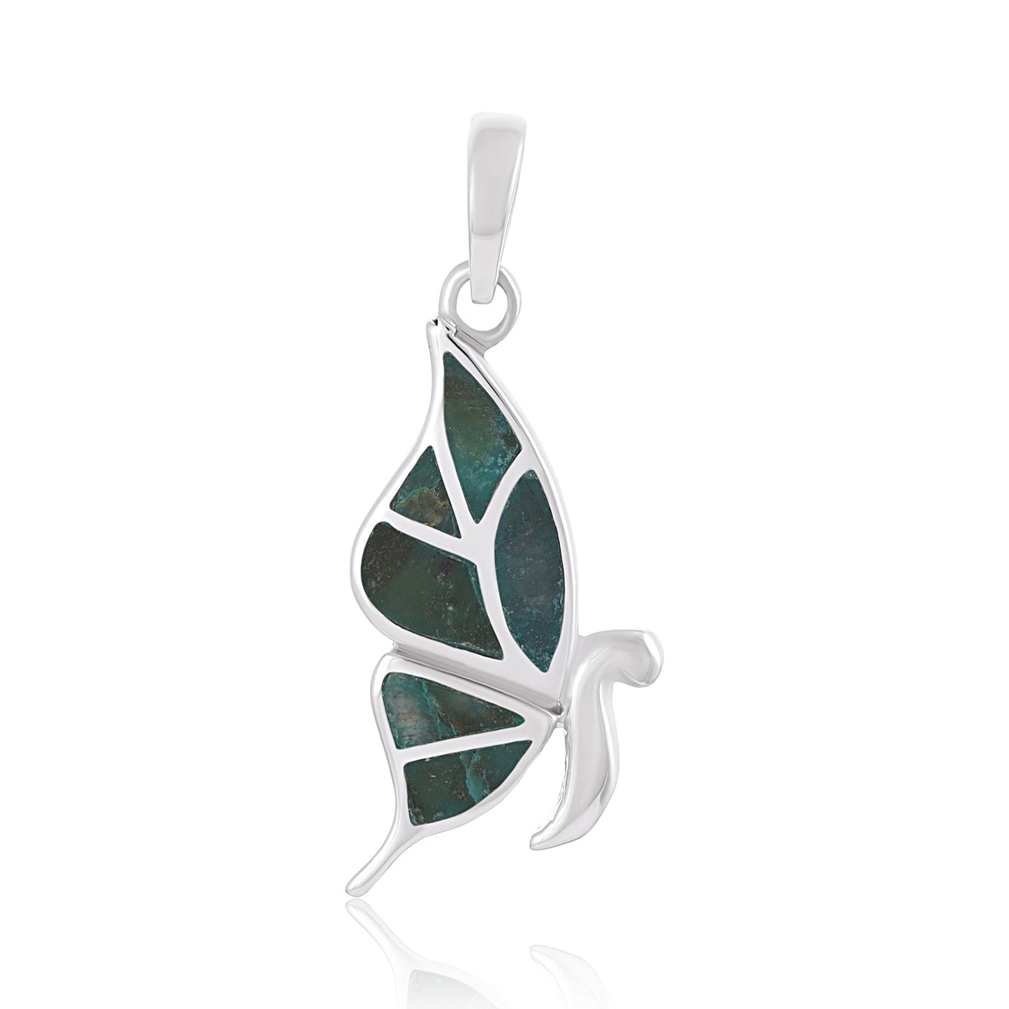 Sterling Silver Abalone Butterfly Pendant SPD4012