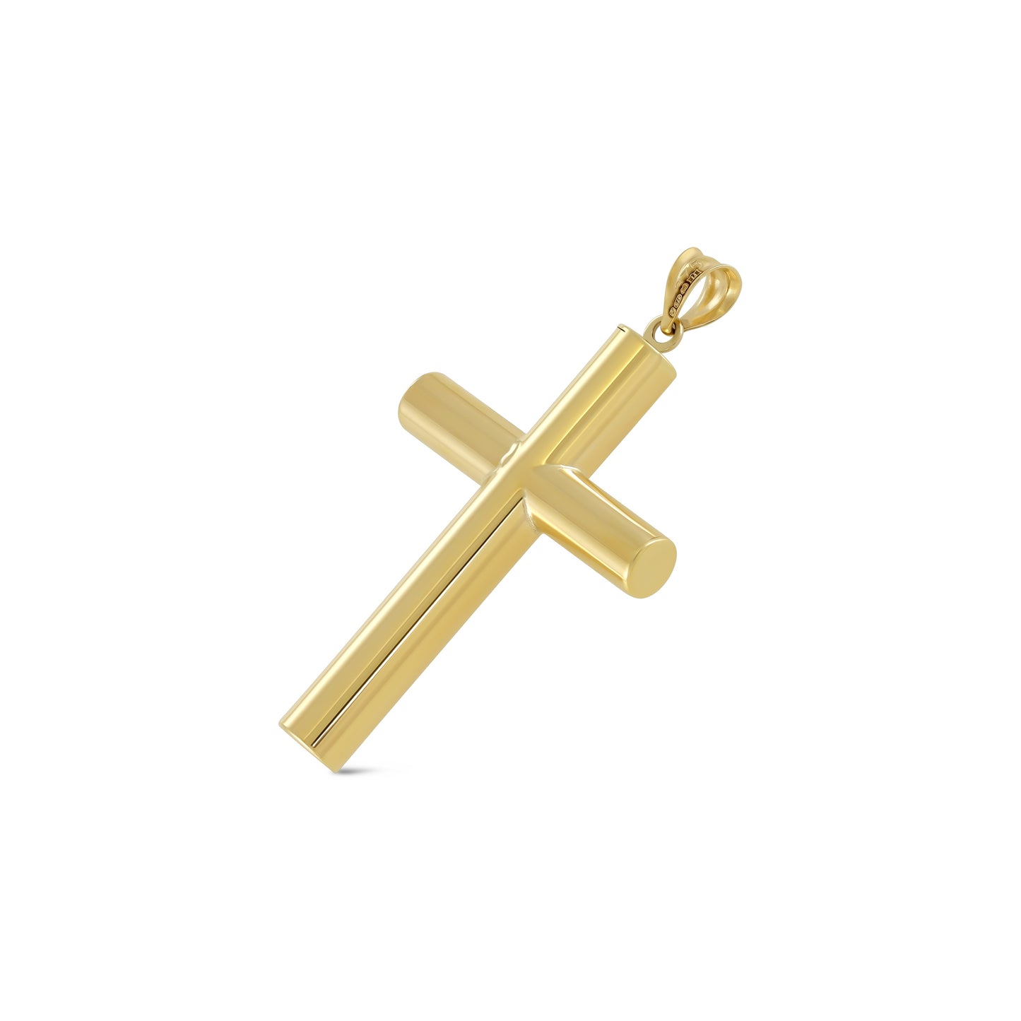 9ct Yellow Gold Tubular Cross Pendant