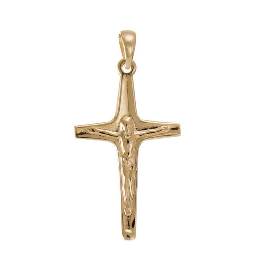 14ct Yellow Gold Classic Crucifix Cross Pendant