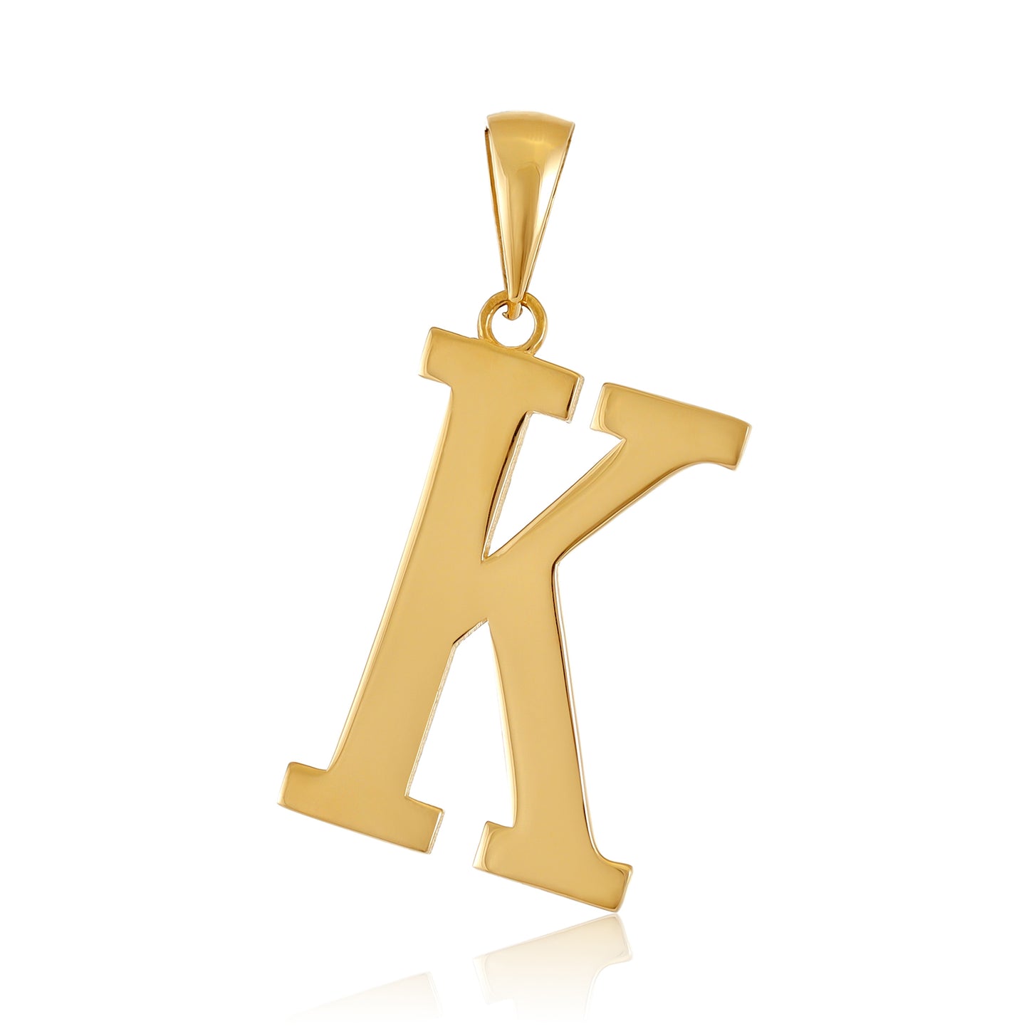 9ct Yellow Gold Initial Letter K Pendant