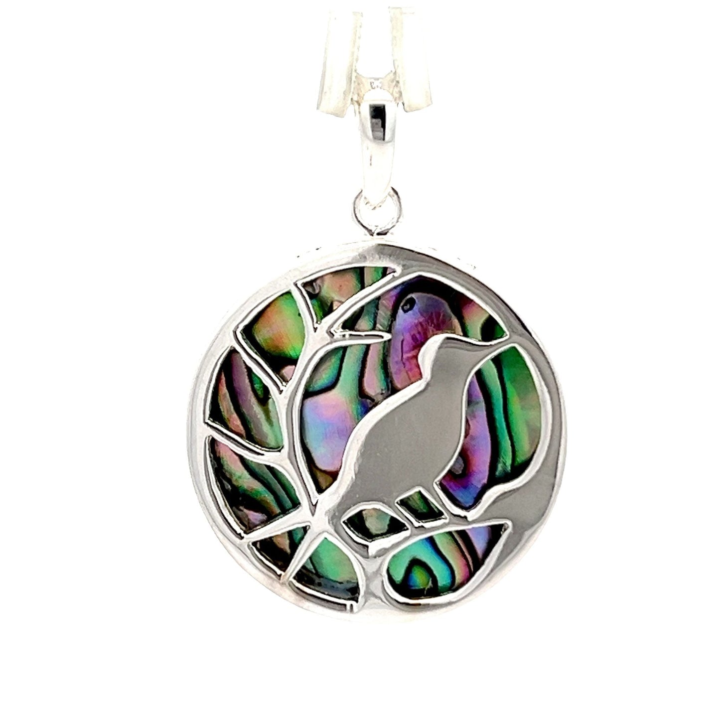 Sterling Silver Pearl Shell Bird Pendant SPD4004