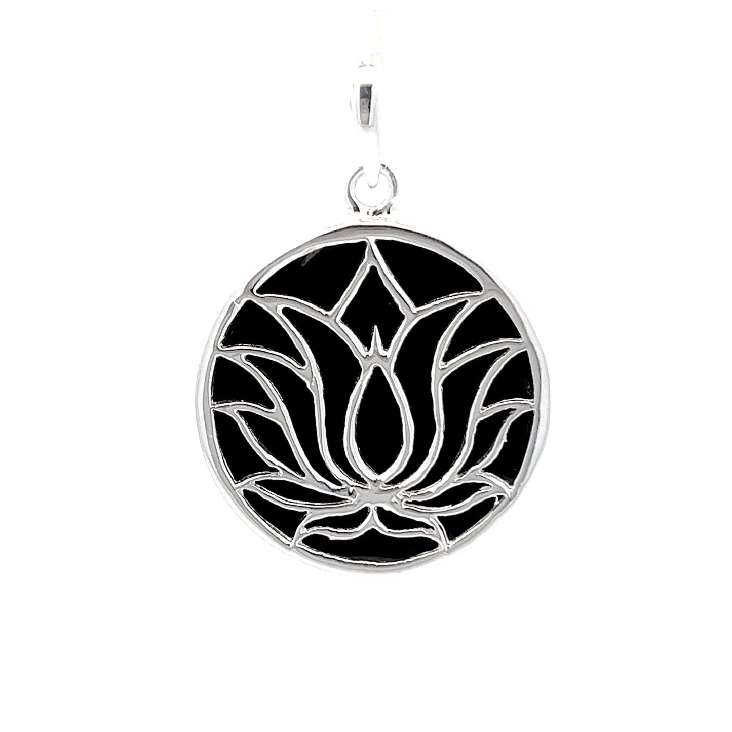 Sterling Silver Lotus Pendant SPD4003