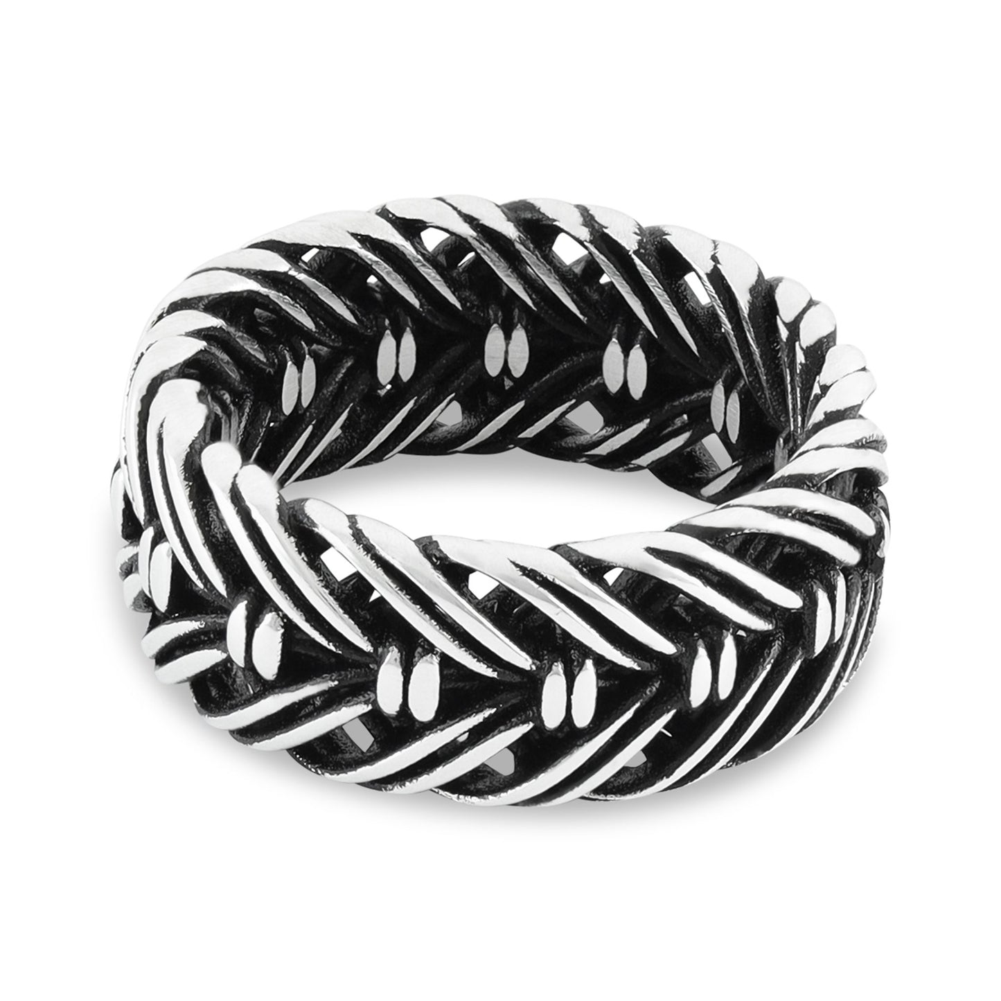 Sterling Silver Braided Affect Ring