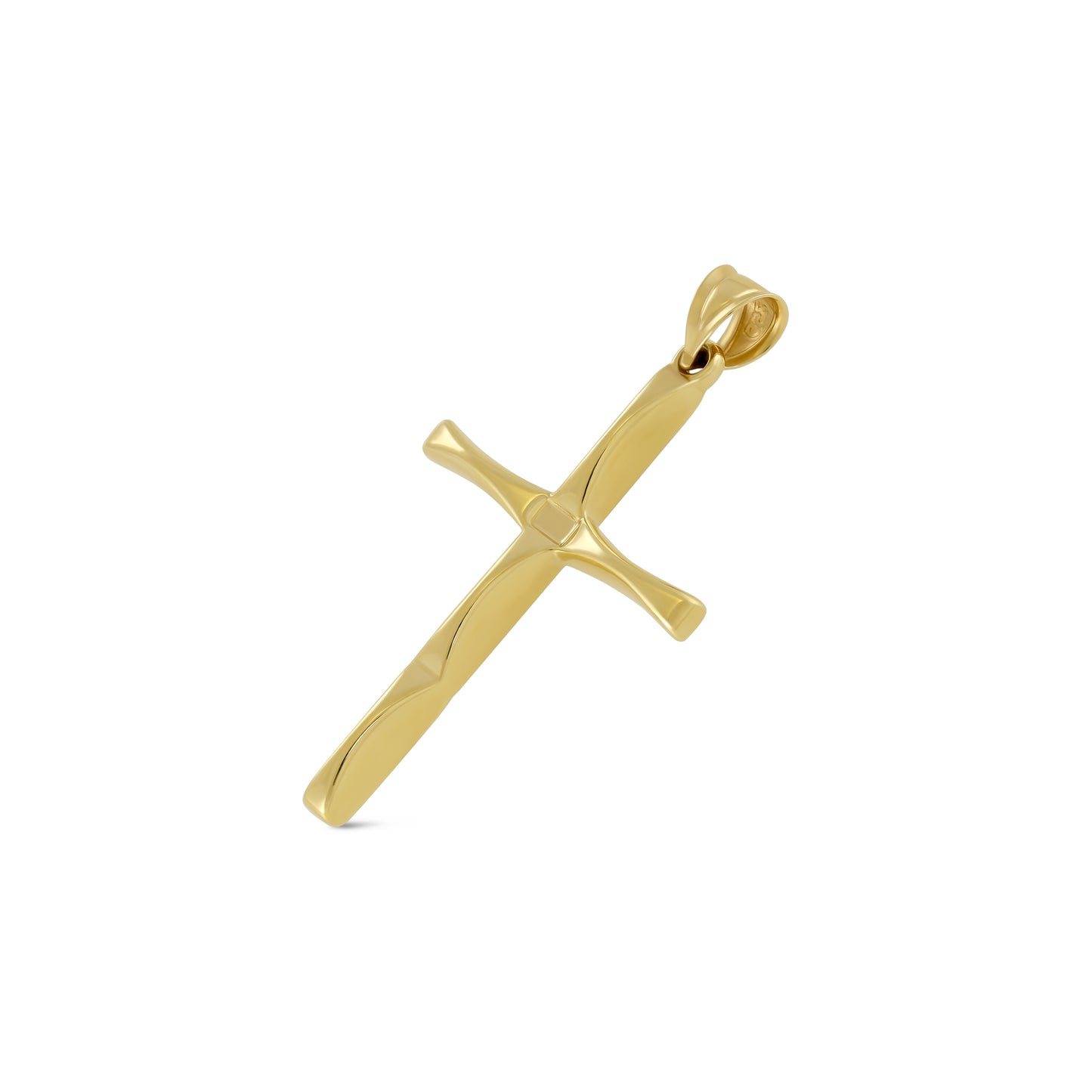 9ct Yellow Gold Unique Shape Cross