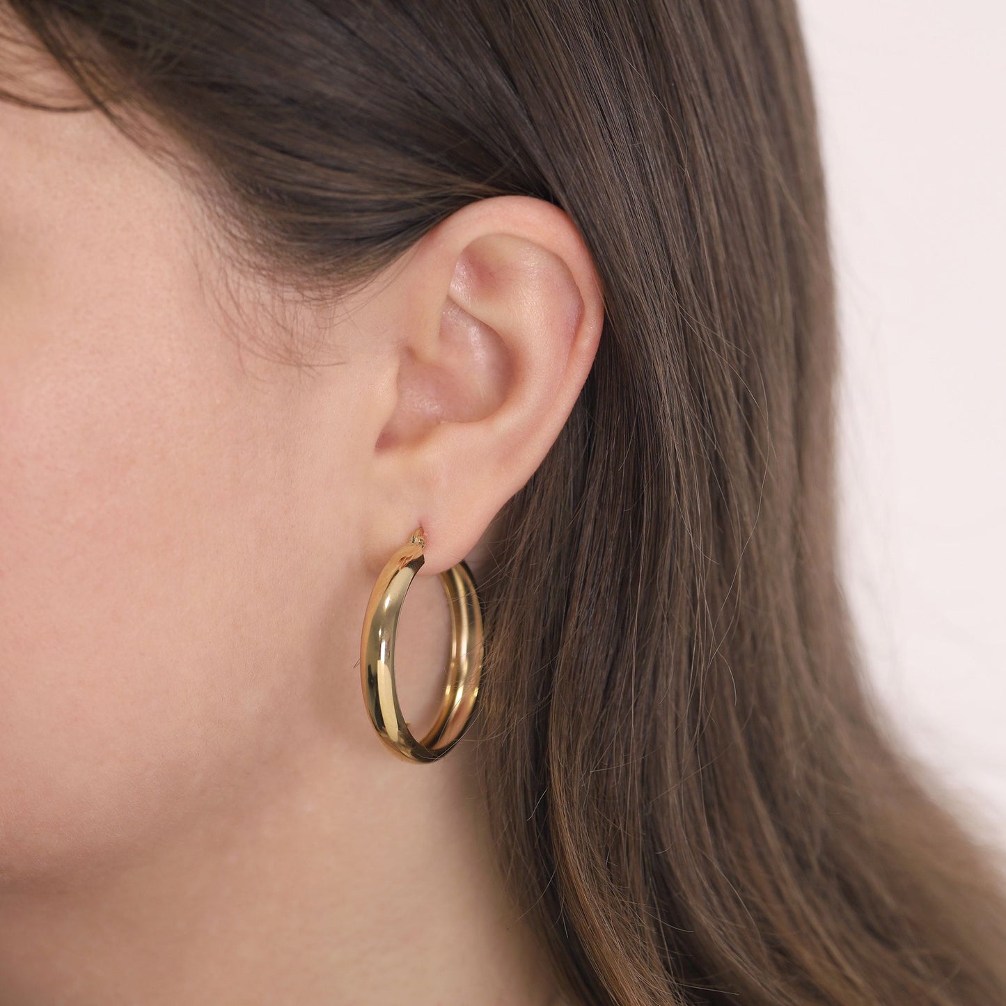 Gold-Plated Silver Hoop Earrings