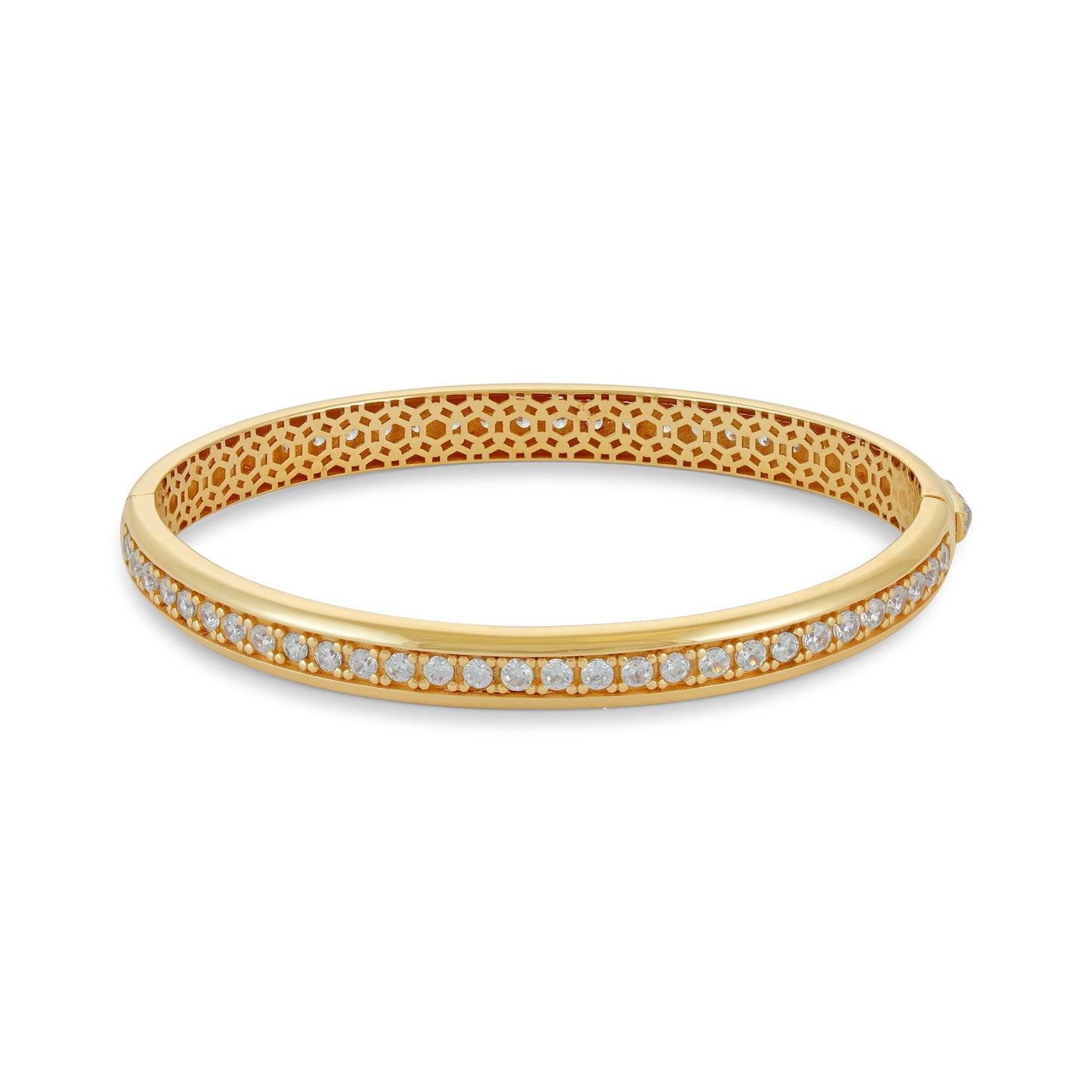 9ct Yellow Gold Cubic Zirconia Bangle