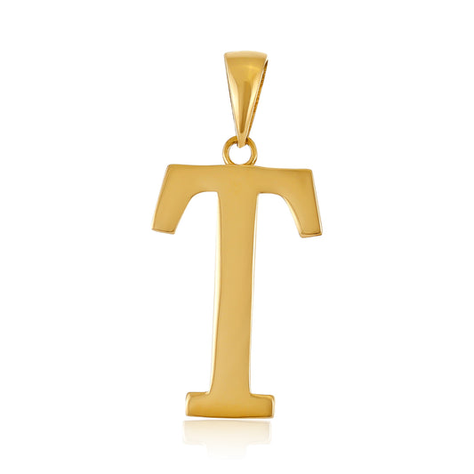 14ct Yellow Gold Initial Letter M Pendant