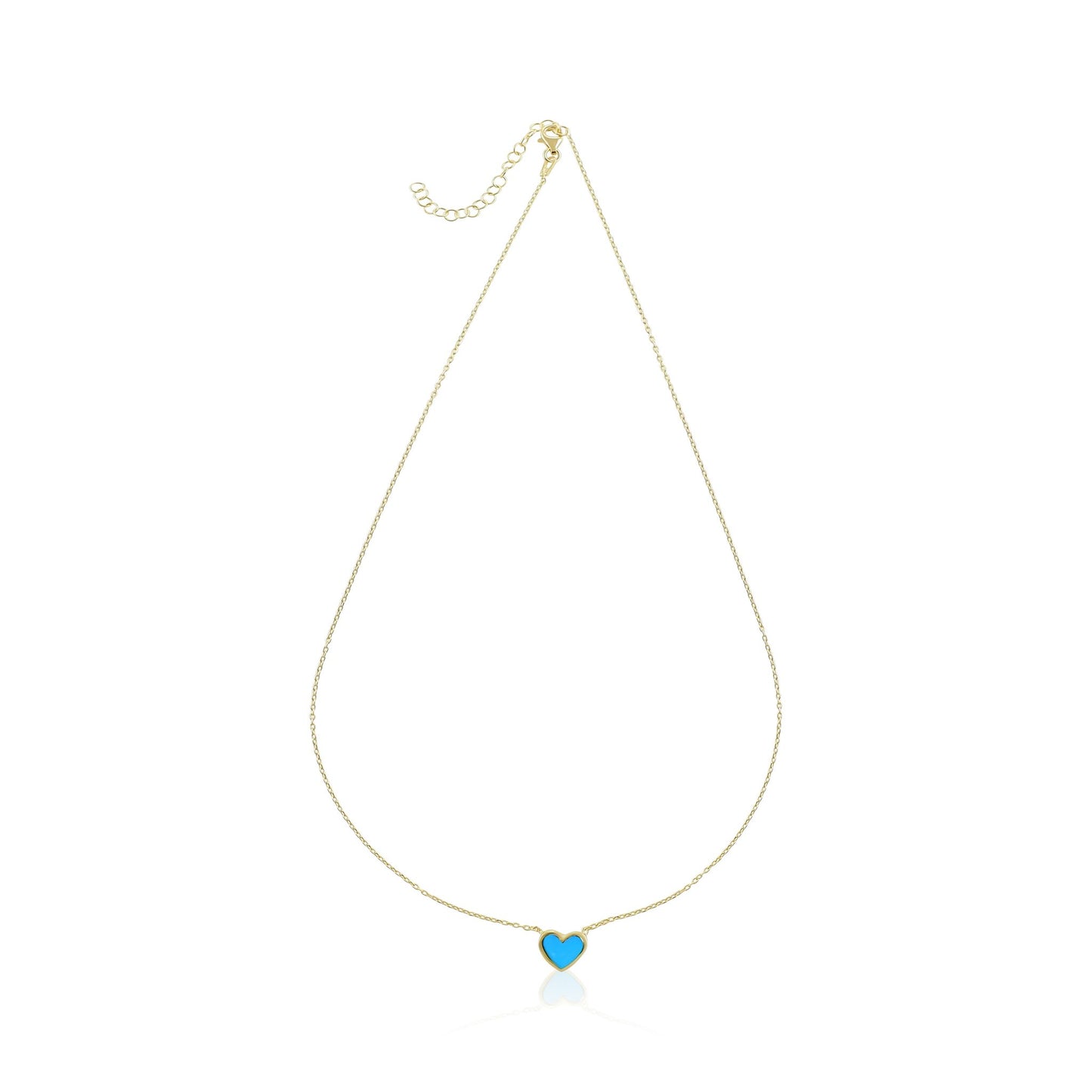 925 sterling silver blue heart necklace PNK8003-B