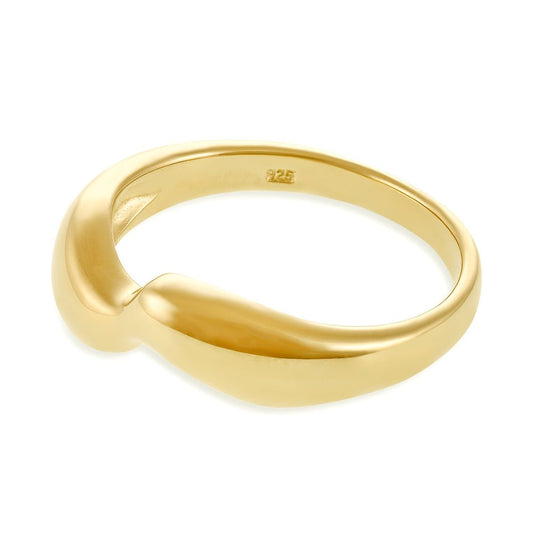 14k Gold Plated 1 Micron Single Twist Ring PRN1001