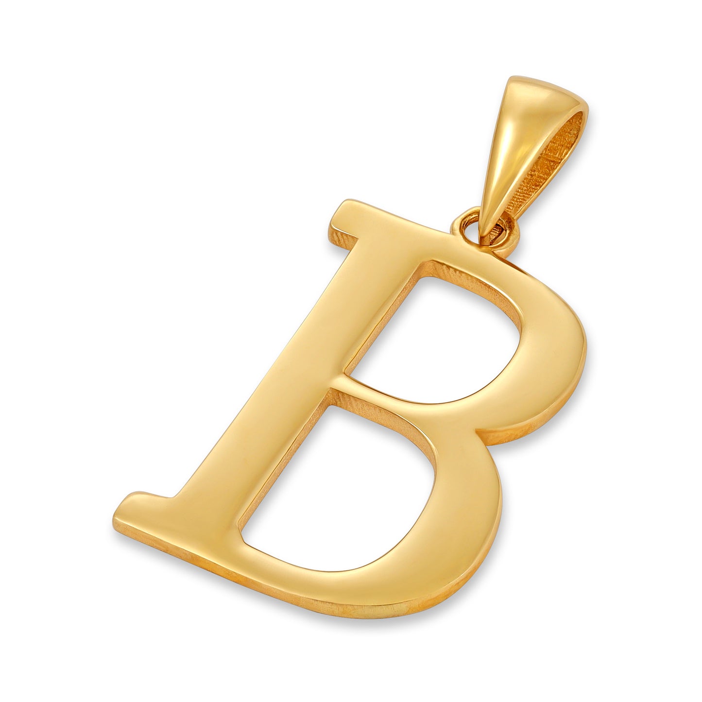 9ct Yellow Gold Initial Letter B Pendant