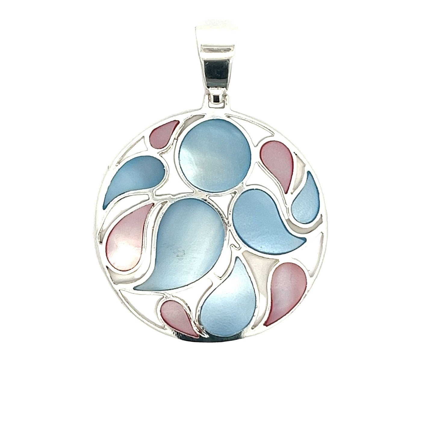 Sterling Silver Multi Color Of Mop Shell Pendant SPD4005