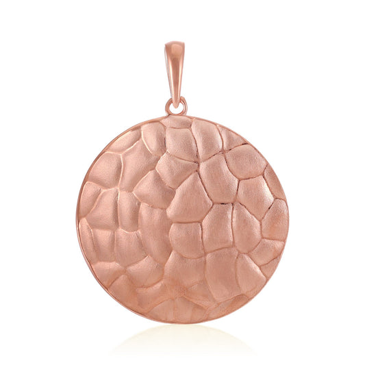 18ct Rose Gold 3 Micron Plated Textured Pendant