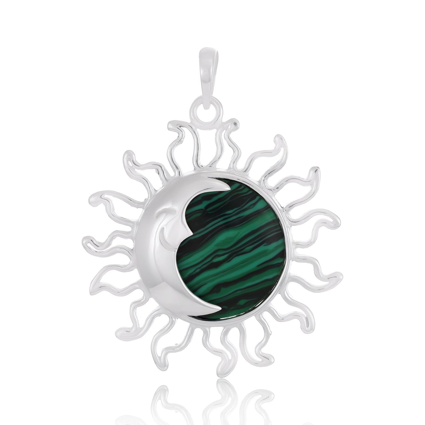 Sterling Silver Abalone Sun Pendant SPD4006