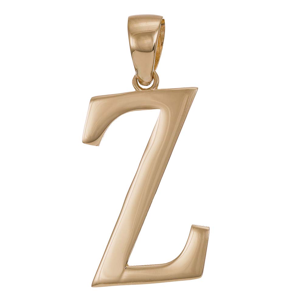 9ct Solid Gold Initial Pendant Letter Z - 37mm PD60001-9Y-Z