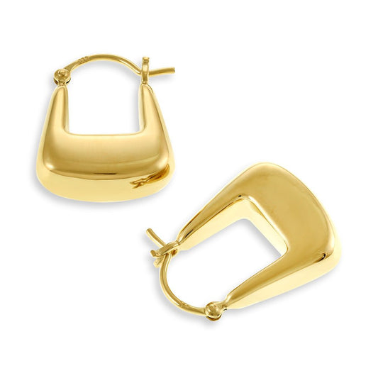 14ct Solid 1 Micron Gold Plated Sterling Silver Huggie Earrings