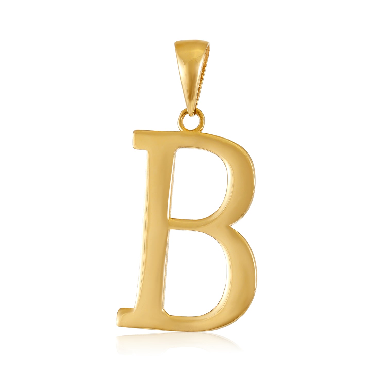 9ct Yellow Gold Initial Letter B Pendant