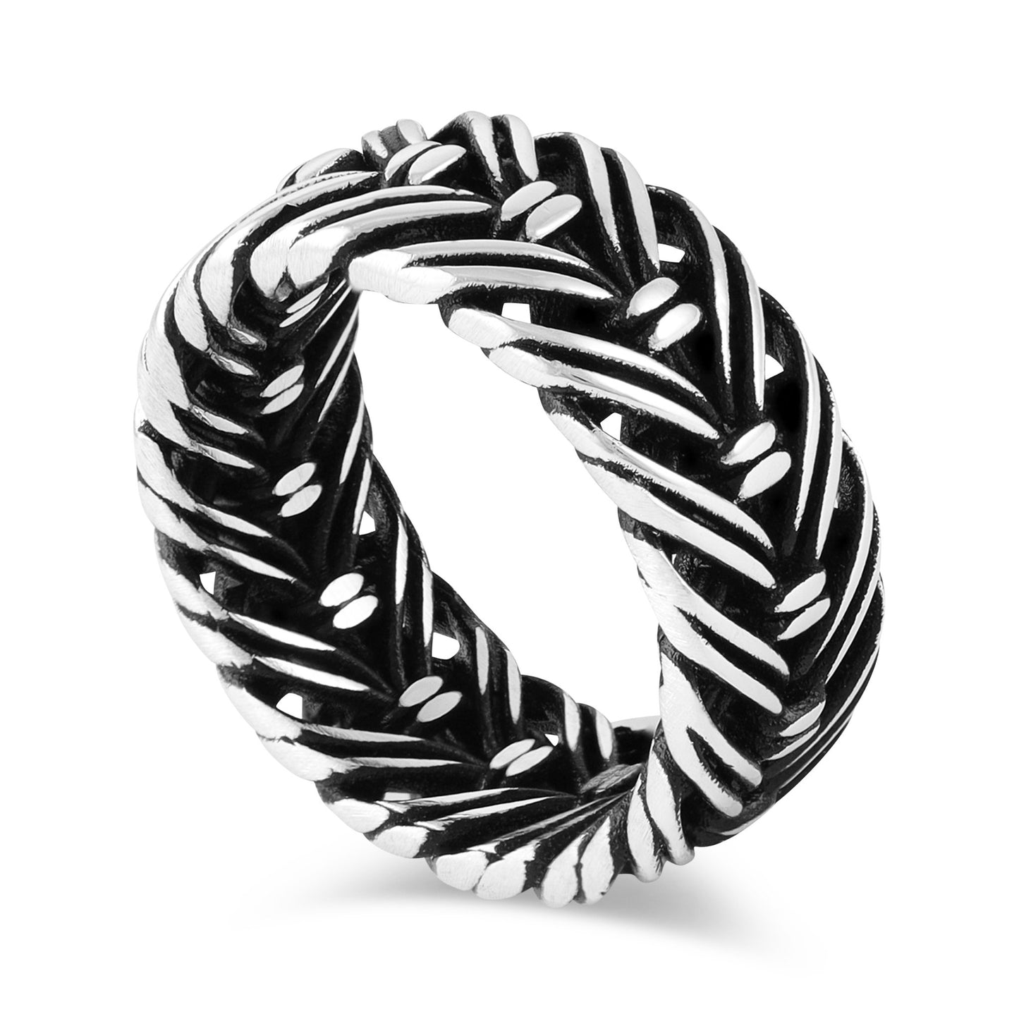 Sterling Silver Braided Affect Ring