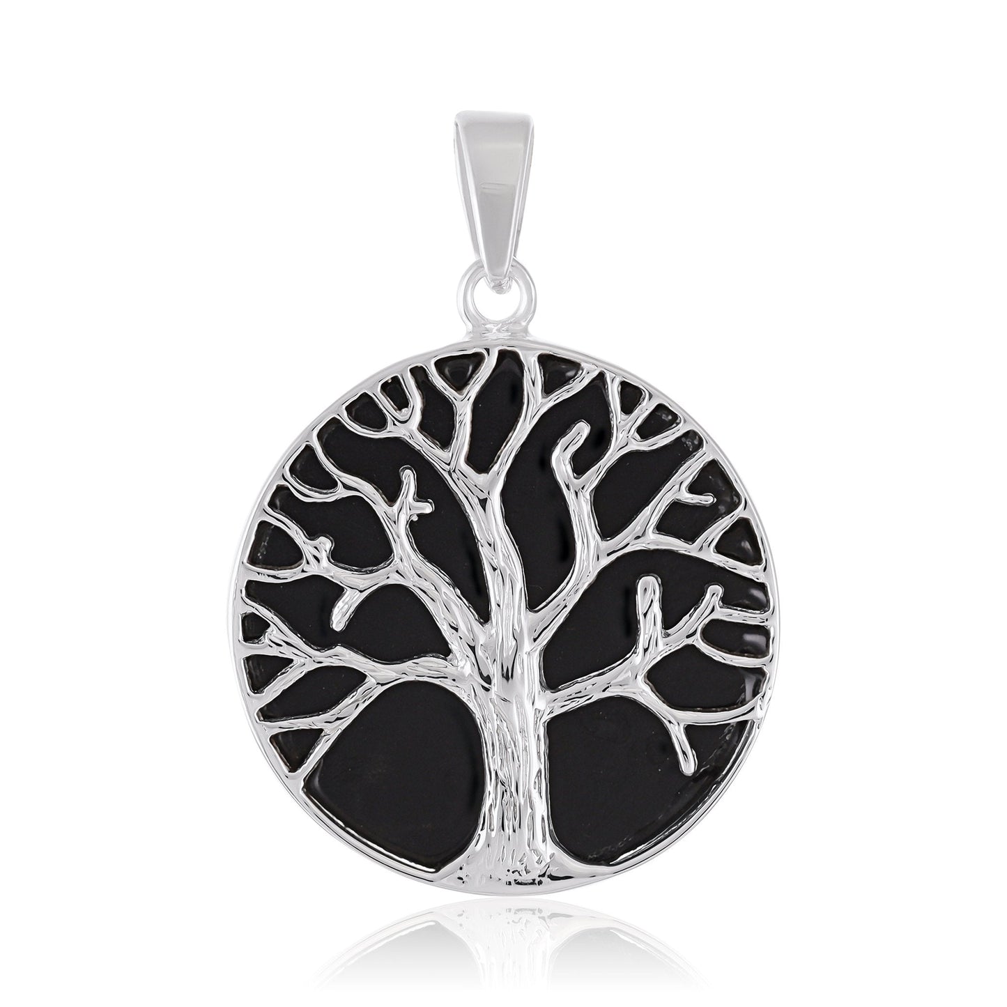 Sterling Silver Abalone Shell Tree Of Life Pendant SPD4043