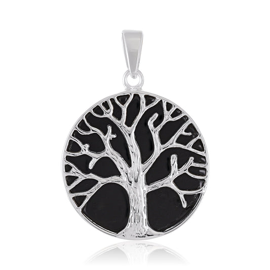 Sterling Silver Abalone Shell Tree Of Life Pendant SPD4043