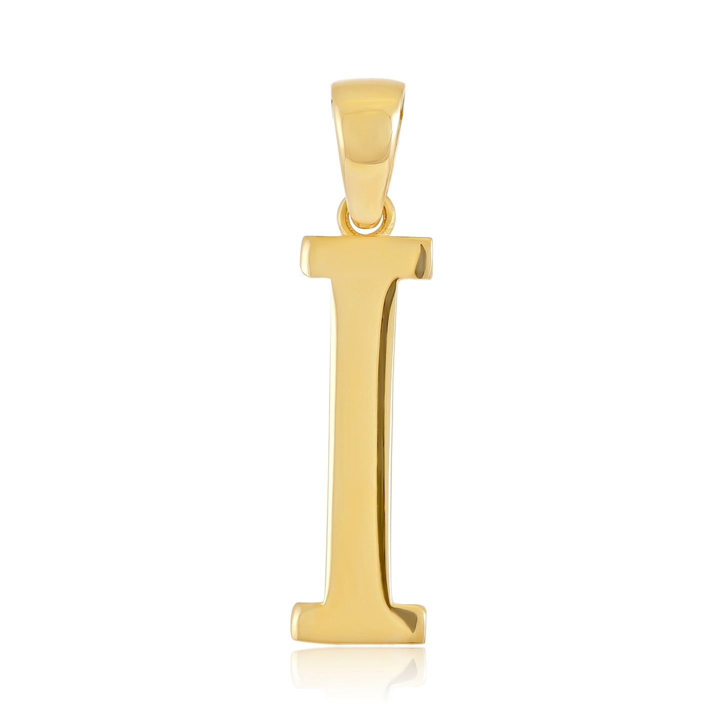 9ct Yellow Gold Initial Letter I Pendant